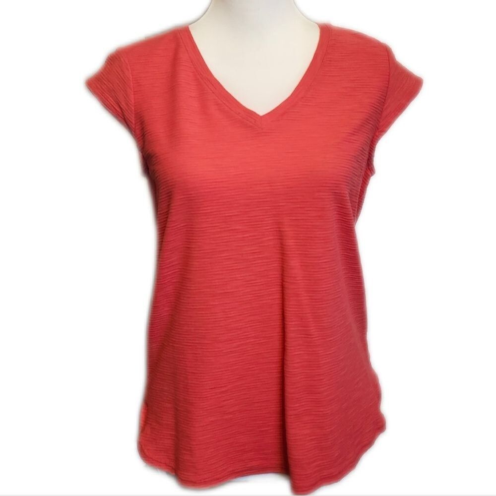 5/$55 Liz Sport by Liz Claiborne - medium - coral pink cap sleeve top